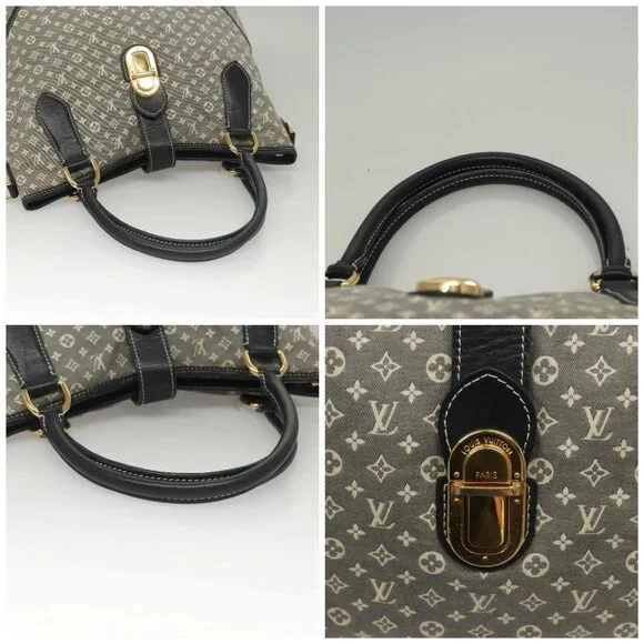 LOUIS VUITTON Monogram Idylle Elegy 2way Shoulder Bag Navy M56697 LV Auth 134785